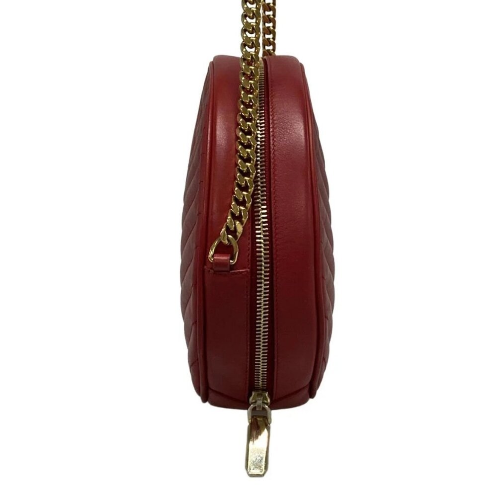 SAINT LAURENT PARIS 357401 Red Leather Shoulder Bag - Picture 2 of 15